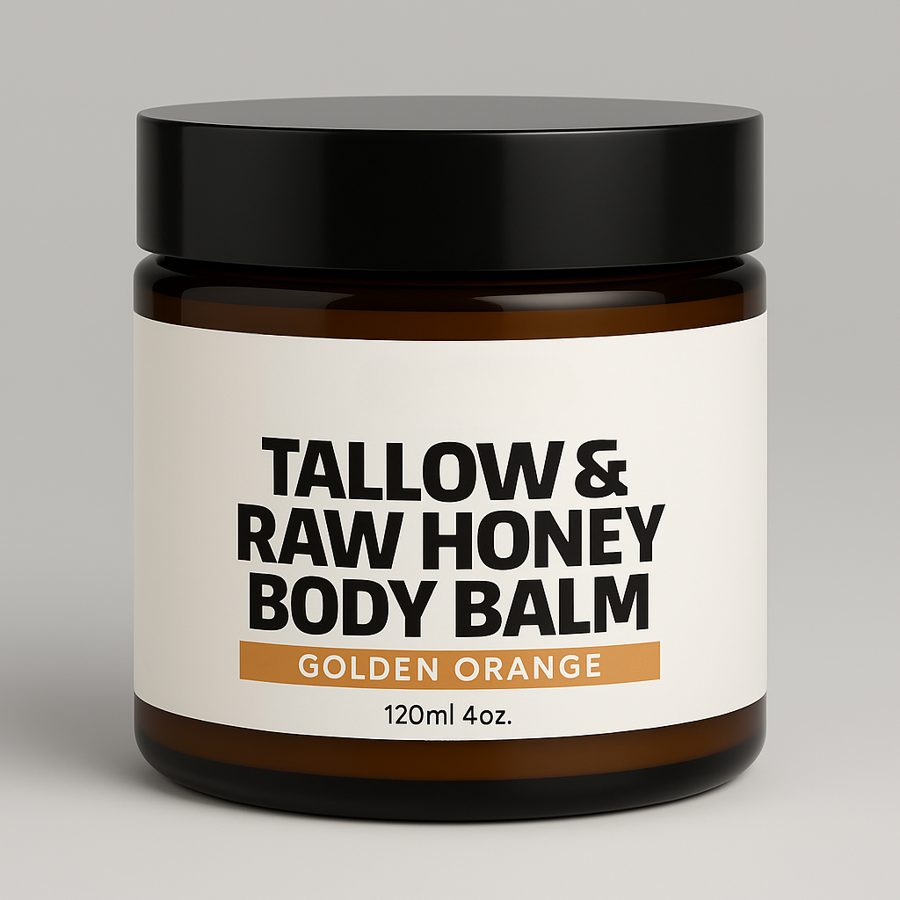 Tallow & Raw Honey Body Balm jar